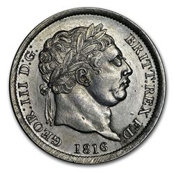 1816 Great Britain Silver Shilling Bank Token George III AU