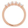 Image 3 : Natural 2.52 CTW Emerald Cut 5-Stone Diamond Ring 18KT Rose Gold