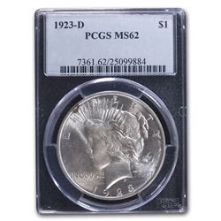 1923-D Peace Dollar MS-62 PCGS