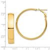 Image 2 : 14k Yellow Gold Omega Back Hoop Earrings - 7x35 mm