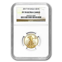 2017-W 1/4 oz Proof Gold American Eagle PF-70 NGC UCAM