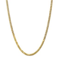 14k Yellow Gold 4.75 mm Beveled Curb Chain - 28 in.