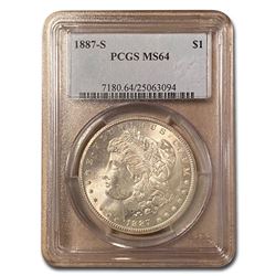 1887-S Morgan Dollar MS-64 PCGS