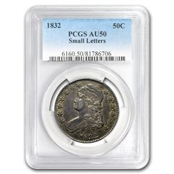 1832 Capped Bust Half Dollar Sm Letters AU-50 PCGS
