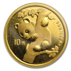 1996 China 1/10 oz Gold Panda Large Date BU (Sealed)