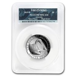 2019 Australia 5 oz Silver Swan PR-70 PCGS (FS, Swan Label)