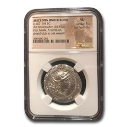 Macedon Under Rome First Meris Tetradrachm (167-148 BC) AU NGC
