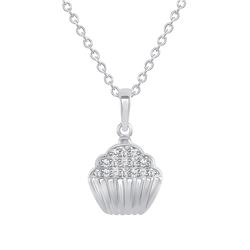 Natural 0.12 CTW Diamond Pendant Necklace in Solid Gold 18KT White Gold