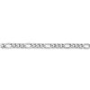 Image 2 : 14k White Gold 3.5 mm Semi-Solid Figaro Chain - 9 in.
