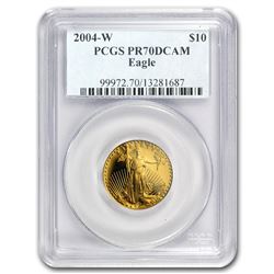 2004-W 1/4 oz Proof Gold American Eagle PR-70 PCGS