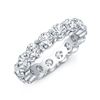 Image 1 : Natural 7.02 CTW Round Diamond Eternity Band Wedding Ring 14KT White Gold