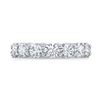 Image 4 : Natural 7.02 CTW Round Diamond Eternity Band Wedding Ring 14KT White Gold