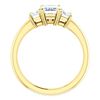 Image 3 : Natural 2.12 CTW 3-Stone Emerald Cut Diamond Engagement Ring 18KT Yellow Gold