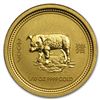 Image 1 : 2007 Australia 1/10 oz Gold Lunar Pig BU (Series I)