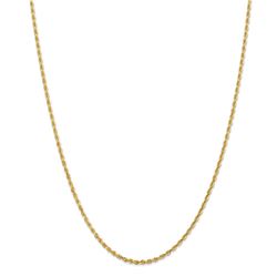 14k Yellow Gold 2.25 mm Diamond Cut Quadruple Rope Chain - 28 in.