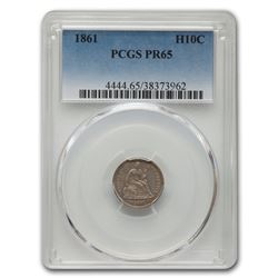 1861 Liberty Seated Half Dime PR-65 PCGS