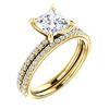 Image 1 : Natural 2.12 CTW Princess Cut Diamond Ring 14KT Yellow Gold