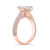Image 1 : Natural 3.32 CTW Princess Cut Micro Pave Diamond Engagement Ring 14KT Rose Gold