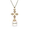 Image 2 : White Akoya Pearl and Diamond Cross Pendant