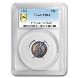 1882 Liberty Seated Dime PR-64 PCGS