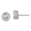 Image 1 : 10k White Gold 7 mm Polished Cubic Zirconia Earrings - 51 mm