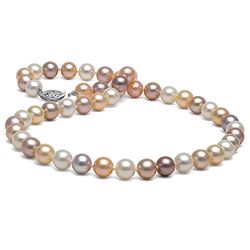 Multicolor Freshwater Pearl Necklace, 7.5-8.0mm