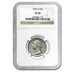 1932-S Washington Quarter VF-30 NGC