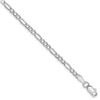 Image 2 : 14k 2.5 mm White Gold Semi-Solid Figaro Chain - 9 in.