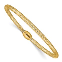 14k Yellow Gold Stretch Mesh Bracelet