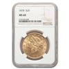 Image 1 : 1878 $20 Liberty Gold Double Eagle MS-60 NGC
