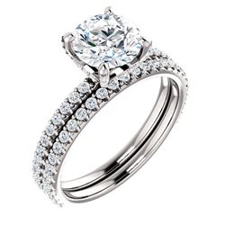 Natural 1.92 CTW Round Cut Hidden Halo Diamond Engagement Ring 14KT White Gold