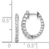 Image 2 : 14k White Diamond Hinged Hoop Earring Mountings - 15 mm