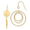 Image 1 : 14k Yellow Gold Circle Dangle Earrings