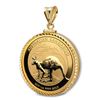 Image 2 : 2019 1 oz Gold Kangaroo Pendant (Diamond-ScrewTop Bezel)