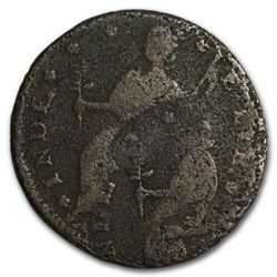 1787 Connecticut Copper Draped Bust Facing Dbl Struck Good Detail