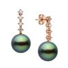 Image 1 : Black Tahitian Pearl and Diamond Constellation Earrings