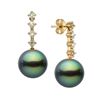 Image 2 : Black Tahitian Pearl and Diamond Constellation Earrings