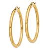 Image 1 : 14k Solid Gold 3 mm Polished Round Hoop Earrings