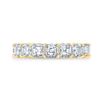 Image 1 : Natural 7.02 CTW Asscher Cut Diamond Eternity Ring 18KT Yellow Gold
