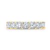 Image 1 : Natural 7.02 CTW Asscher Cut Diamond Eternity Ring 18KT Yellow Gold