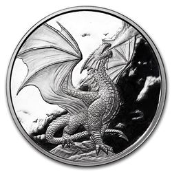 5 oz Silver Proof Round - Anne Stokes: Noble Dragon (Serial #7)