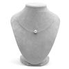 Image 1 : White South Sea Round Pearl Solitaire Fixed Omega Necklace