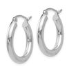 Image 2 : 14k 20 mm White Hoop Earrings