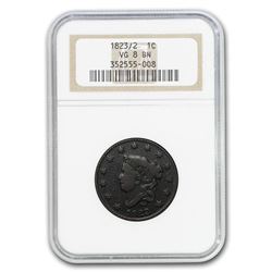 1823/2 Large Cent VG-8 NGC