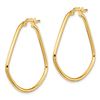 Image 2 : 14k Yellow Gold Polished Fancy Hoop Earrings
