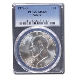 1974-S Eisenhower Silver Dollar MS-68 PCGS