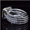 Image 3 : Natural 4.88 CTW Canary Yellow Radiant Cut Diamond Ring 18KT Two-tone
