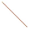Image 2 : 14k Yellow Gold Composite Ruby Round Bracelet - 7 in.