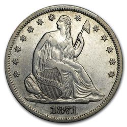 1871-S Liberty Seated Half Dollar AU