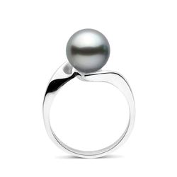 Black Tahitian Pearl Serenity Solitaire Ring